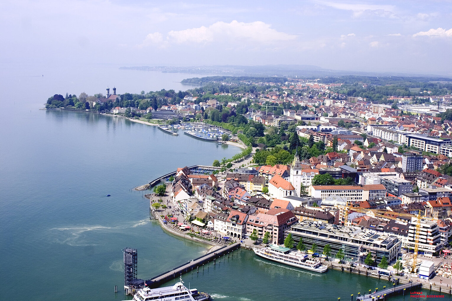 Luftbild der Altstadt Friedrichshafen