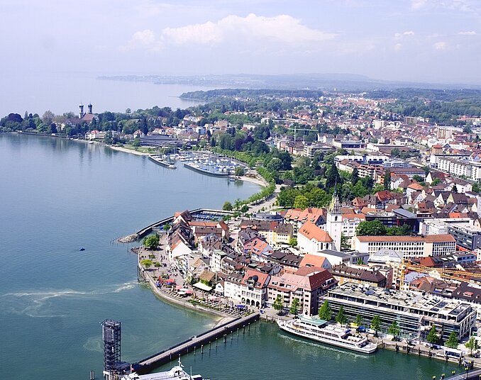 Luftbild Uferpromenande Friedrichshafen am Bodensee