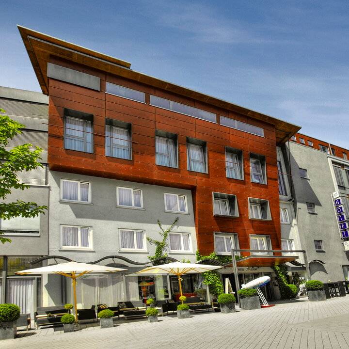 Vordereingang des Hotel City Krone Friedrichshafen